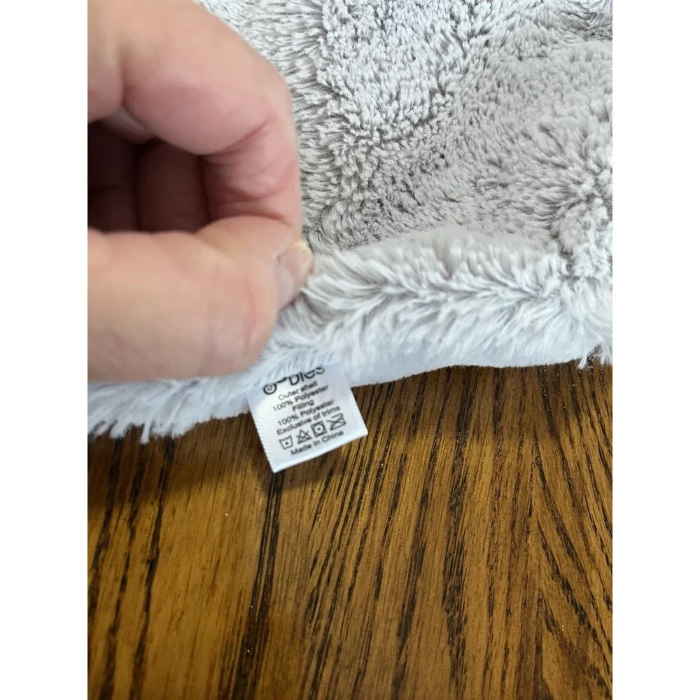 Oobles Gray & White Puppy Dog Baby Blanket Plush 14